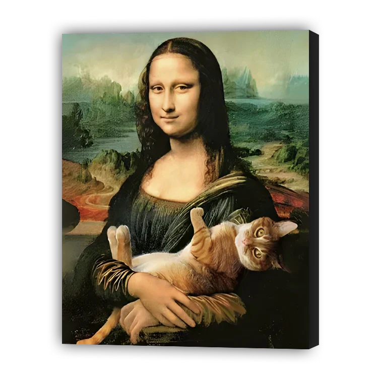 Gioconda com um gato