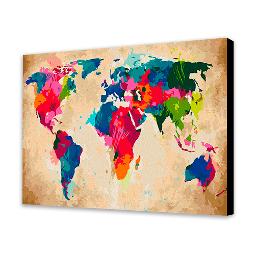 Mapa do mundo colorido